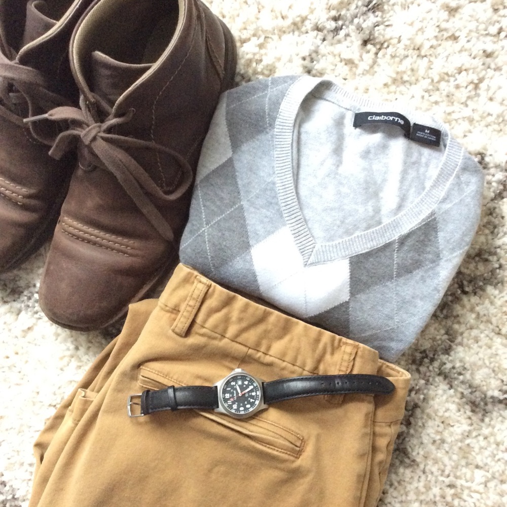 Handsome Argyle Pullover Sweater